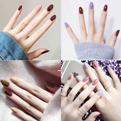 Fashion solid color jump color mixed color mix nails art