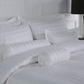 Eliya ISO9001 Luxury 5 Star Quality Stripe White 100 Cotton Linen Sheet Bedding 2