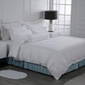 Eliya ISO9001 Luxury 5 Star Quality Stripe White 100 Cotton Linen Sheet Bedding 3