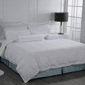Eliya ISO9001 Luxury 5 Star Quality Stripe White 100 Cotton Linen Sheet Bedding 4