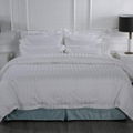 Eliya White 100% Egyptian Cotton Bed Cover Skirts Bedding Set Linen Bed Sheet