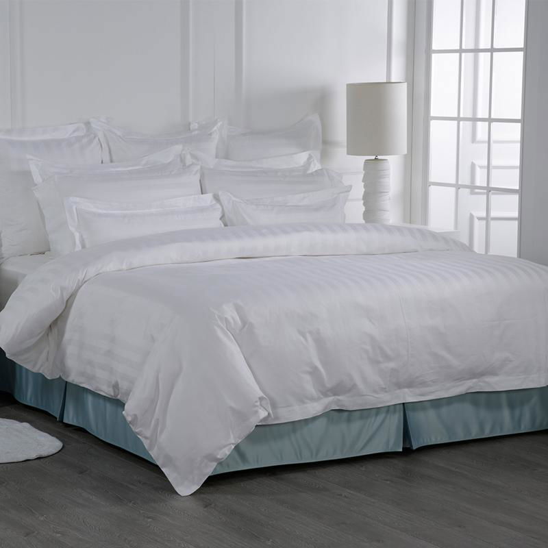 Eliya White 100% Egyptian Cotton Bed Cover Skirts Bedding Set Linen Bed Sheet 4
