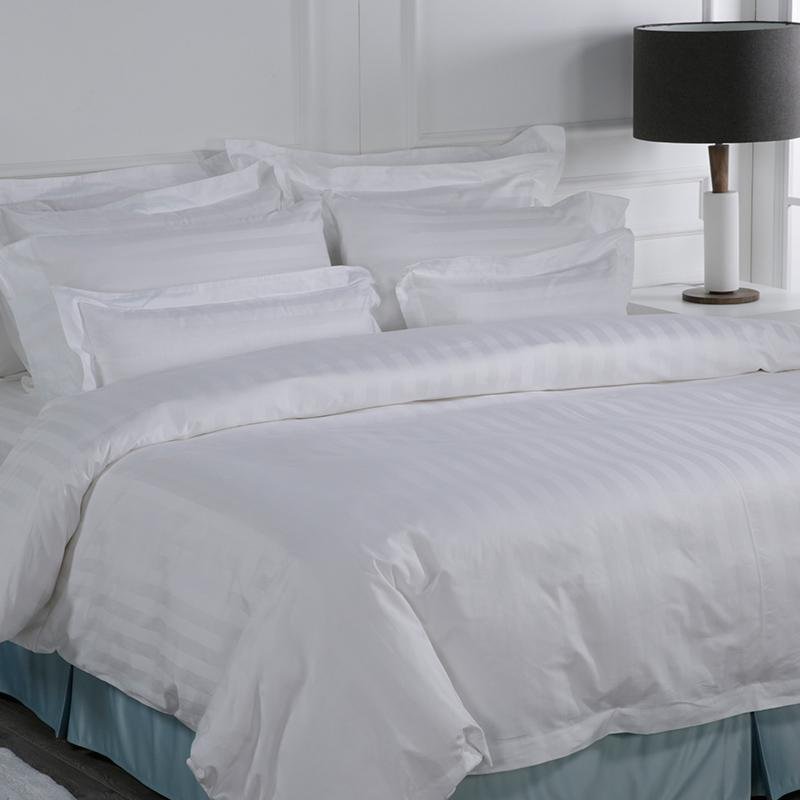 Eliya White 100% Egyptian Cotton Bed Cover Skirts Bedding Set Linen Bed Sheet 5