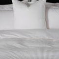 Eliya Luxury Designs Satin Stripe 100 Pure Cotton Single Bedding Linen Sheet Set 1