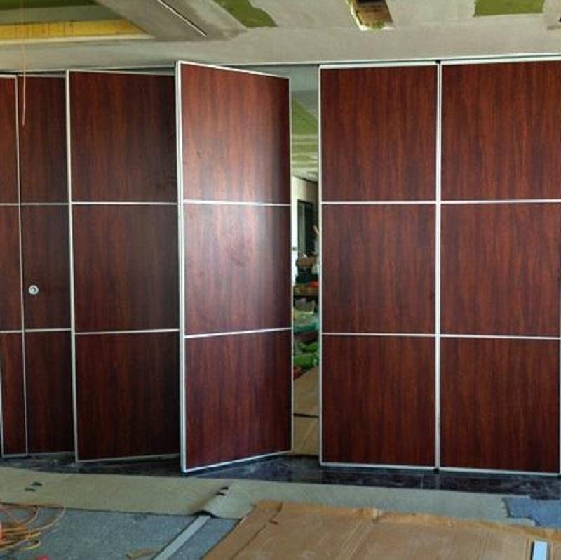 Acoustic Office Villa Sliding Door Partition Wall With Fabric Melamine For Hotel 4