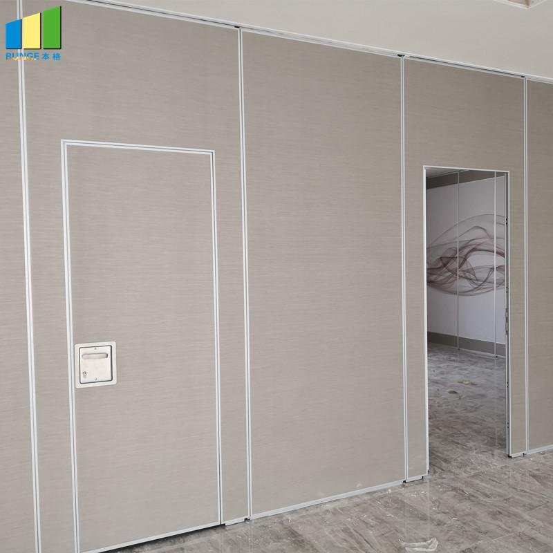 Acoustic Office Villa Sliding Door Partition Wall With Fabric Melamine For Hotel 5