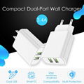 Dual USB Charger Adapter 3.4A Mobile