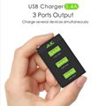 Multi Ports USB Charger 5.4A Mobile Adapter Travel Charger with Foldable Plug an 2