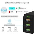 Multiport Phone Charger QC3.0 Fast Charger Mobile Adapter 4.8A Travel Charger wi 3