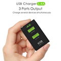 Multi-port USB Phone Charger 5.4A Adapter Mobile Phone Wall Charger Foldable Tra 4