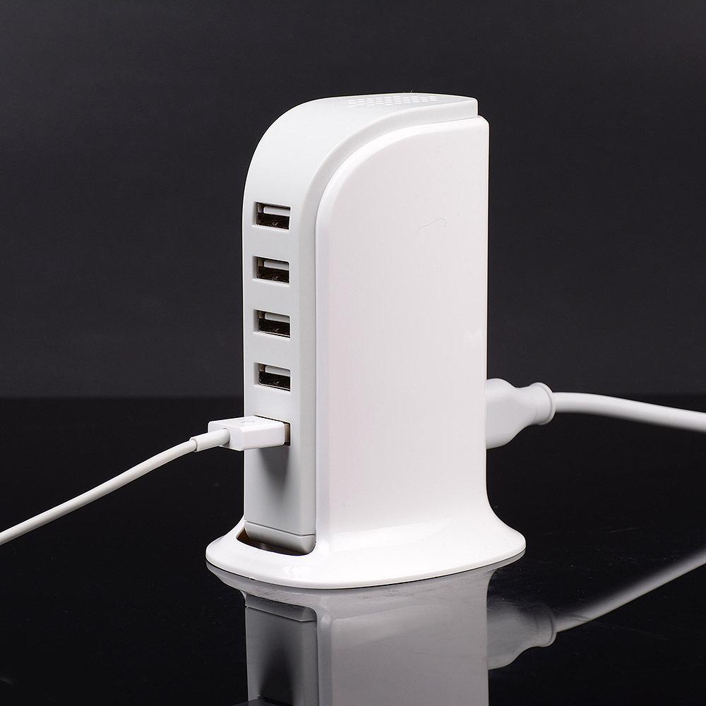 5 Port Multi USB Charger Desktop Wall Home Travel Power Adapter Charging Station 3