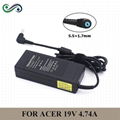 19V 4.74A 90W 5.5x1.7mm Laptop AC Adapter Charger for ACER notebook power supply 1