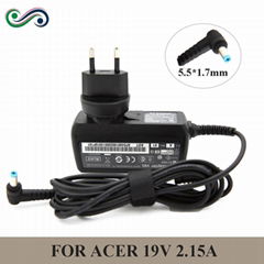 19V 2.15A 40W 5.5x1.7mm Laptop AC Adapter Charger For Acer Aspire Power Supply