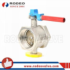 Threaded butterfly valve