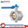 Threaded butterfly valve