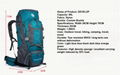 80L Waterproof Lightweight Hiking Backpack Outdoor Sport Daypack Travel Bag for  2