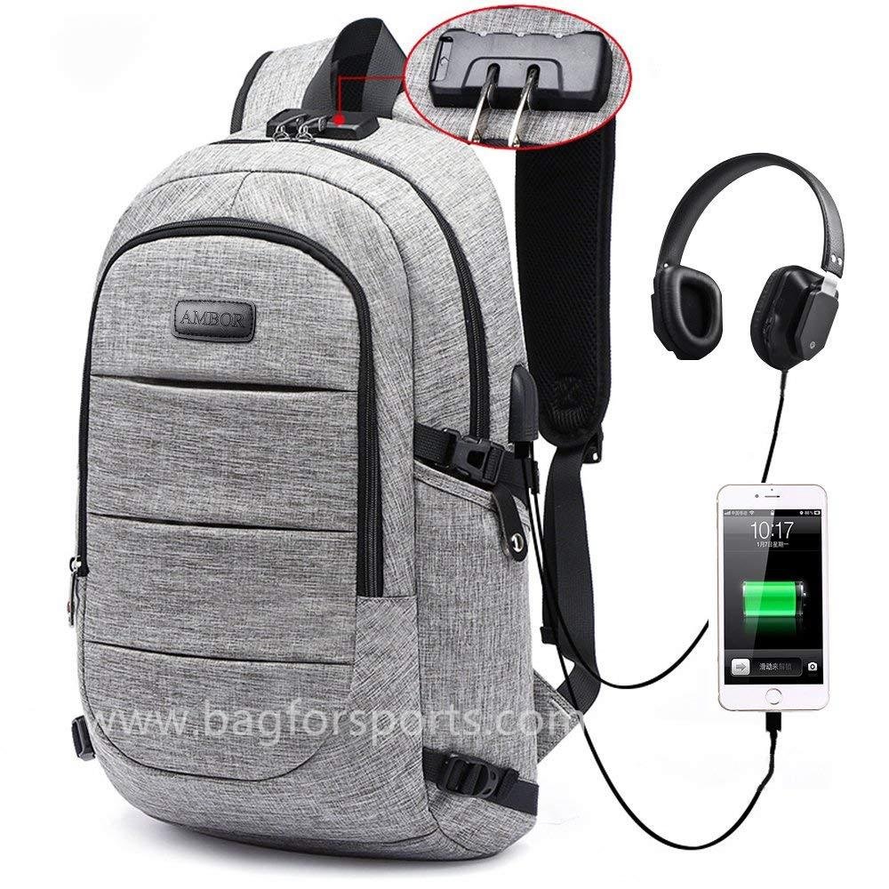 Travel Laptop Backpack Anti-Theft Business Laptop Backpack with USB Charging Por 5