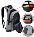 Travelambo Business Water Resistant Polyester Laptop Backpack Travel Bag with US 2