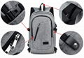 Travelambo Business Water Resistant Polyester Laptop Backpack Travel Bag with US 5