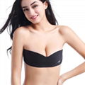 One-piece Breathable Thin Strapless Strong Adhesive Invisible Bra for Party Dres 4