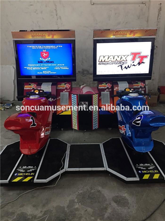 Double TT motorcycle arcade racing game machine  3