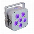 119 dj uplight with battery wireless &IRC remote control DMX slim flat par light