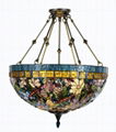 Tiffany 27" Floral & Dragonfly Fixture Lamp-G271461-1e/P1519K524