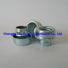 Zinc plated steel ferrule insert in screw type