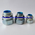 Liquid tight zinc alloy straight fittings with sealing washers and lock nuts 1