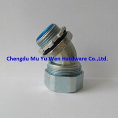 45d elbow water tight zinc die cast connectors for flexible metal conduit