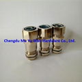 Brass cable gland for metallic flexible