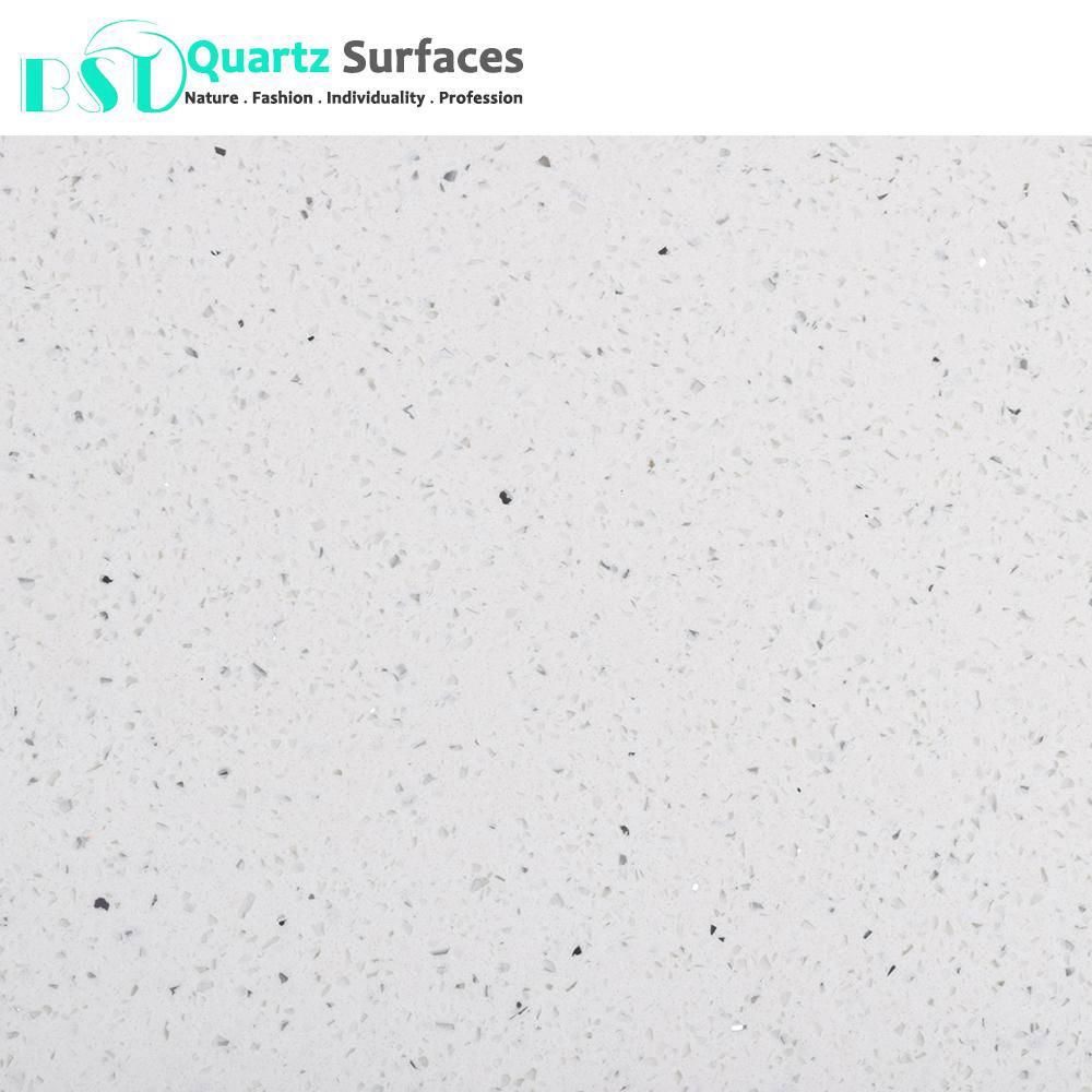 White Quartz Floor Tile for Home and Commercials