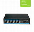 Gigabit solar energy power Ethernet PoE switch