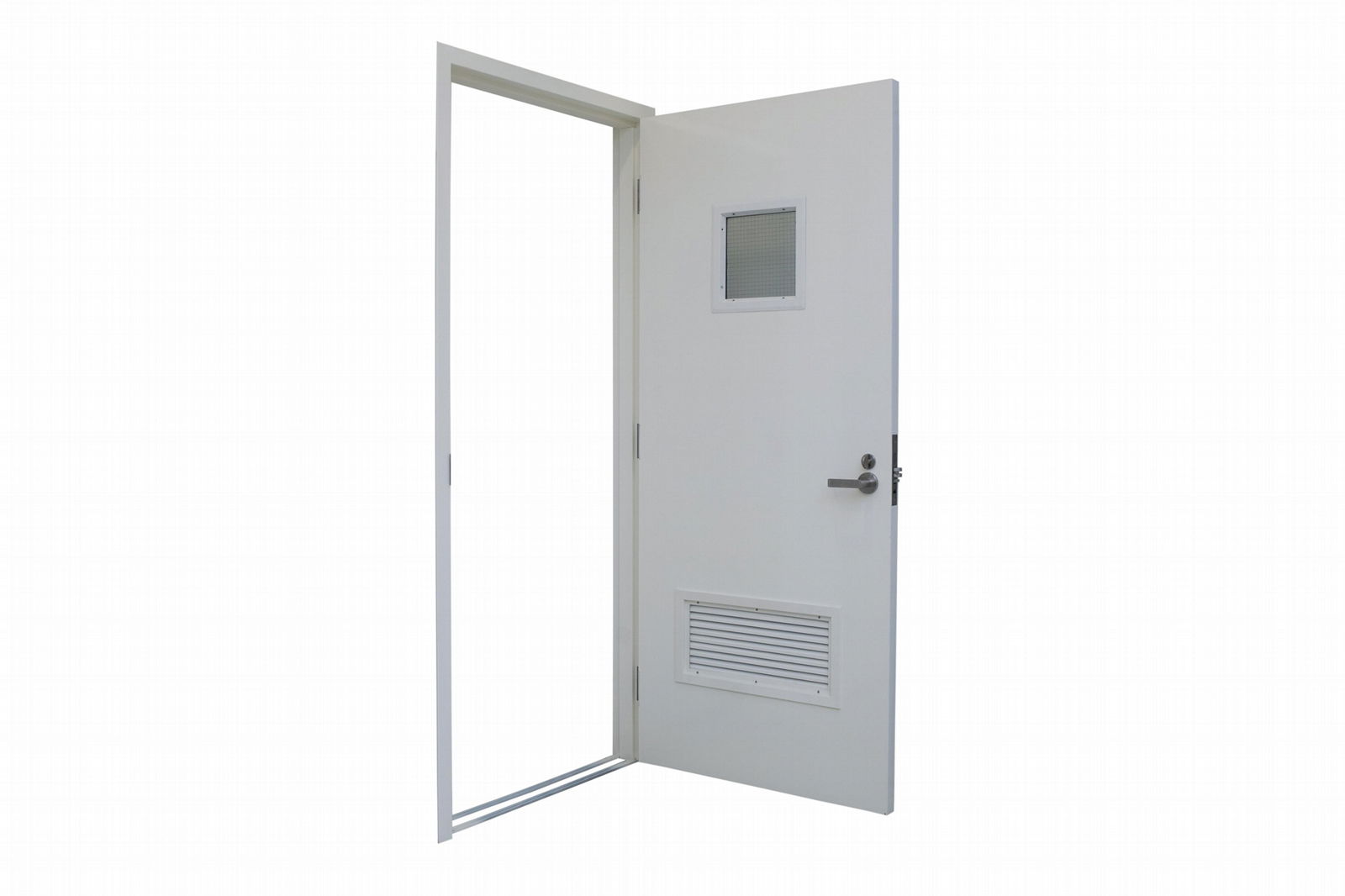 Steel fire door with vision