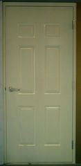 Steel fire door with panel