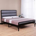 Hotel bedroom black metal frame folding bed 1