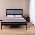 Hotel bedroom black metal frame folding bed 2