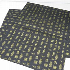 custom printed gold logo Moisture Proof wrapping gift black tissue paper
