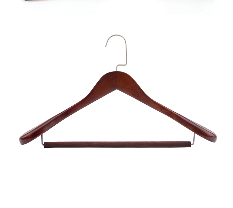 China Hangers Made With Flocking Bar Wooden Coat Hanger 5