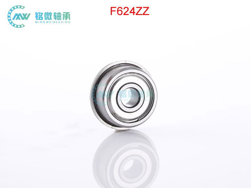 F623ZZ Miniature Flange Bearing 3X8X3mm Metal Cage Metal Shielded 2