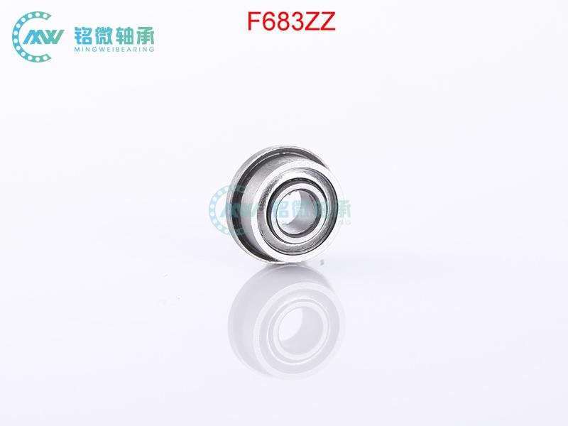 F623ZZ Miniature Flange Bearing 3X8X3mm Metal Cage Metal Shielded 5