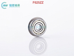 F625ZZ Flange Bearings 5X16X5mm Metal Cage Zinc Plated Metal Shielded