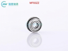 MF83ZZ Miniature Flange Bearing 3X8X3mm ZZ Type Metal Shielded Flange Bearing