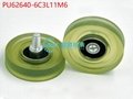 PU62640-6C3L11M6 Polyurethane Covered Bearing With Carbon Steel Screw M6x11 6x40 1