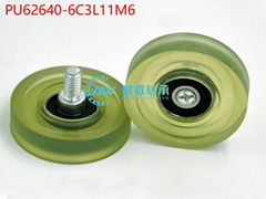 PU62640-6C3L11M6 Polyurethane Covered Bearing With Carbon Steel Screw M6x11 6x40