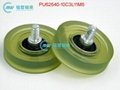 PU62640-6C3L11M6 Polyurethane Covered Bearing With Carbon Steel Screw M6x11 6x40 3