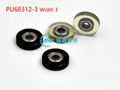 PU68312-3 Polyurethane Coated Bearing 3x12x3mm Black And Transparent Color 1