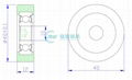 Plastic Coated Bearing 10×40×12mm POM620040-10  2