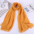 New Style Autumn Winter Literary Cotton Scarf Fashion Long Shawl Multi-color Mus