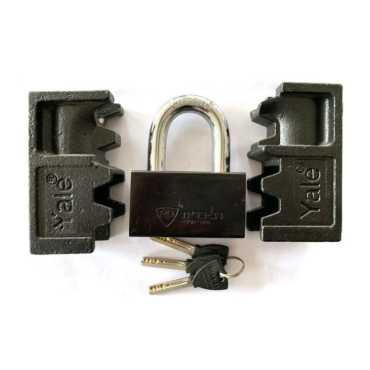 HIGH SECURITY + Full Removable Shackle Protector Iron Padlock